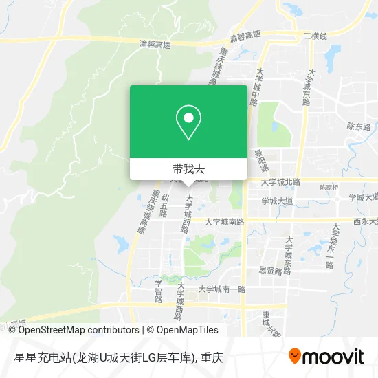 星星充电站(龙湖U城天街LG层车库)地图