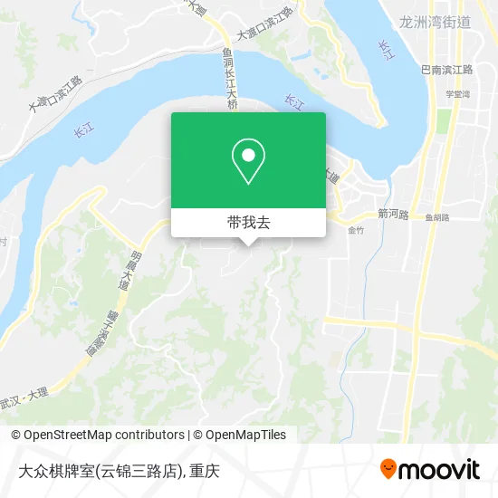 大众棋牌室(云锦三路店)地图