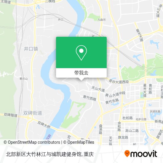 北部新区大竹林江与城凯建健身馆地图