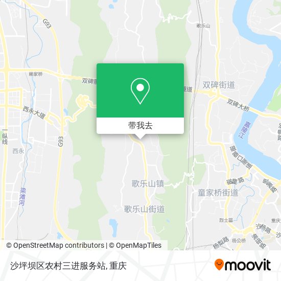 沙坪坝区农村三进服务站地图