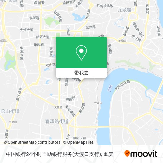 中国银行24小时自助银行服务(大渡口支行)地图