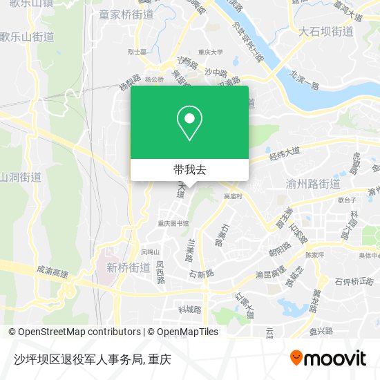 沙坪坝区退役军人事务局地图