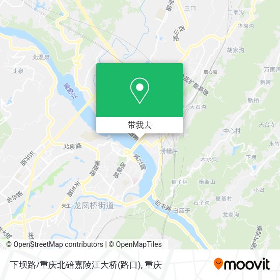 下坝路/重庆北碚嘉陵江大桥(路口)地图