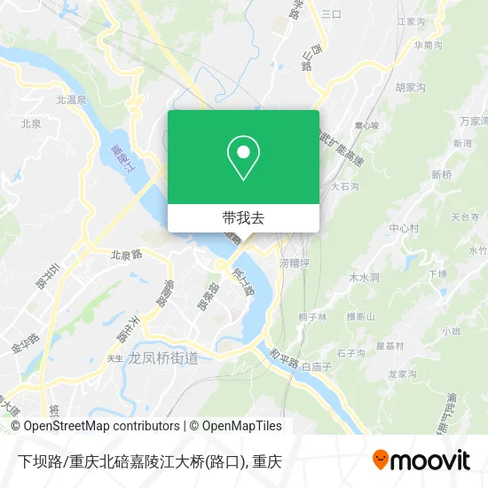 下坝路/重庆北碚嘉陵江大桥(路口)地图