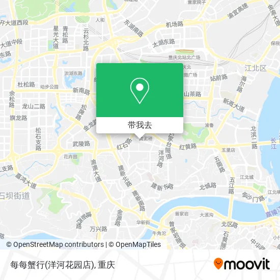 每每蟹行(洋河花园店)地图