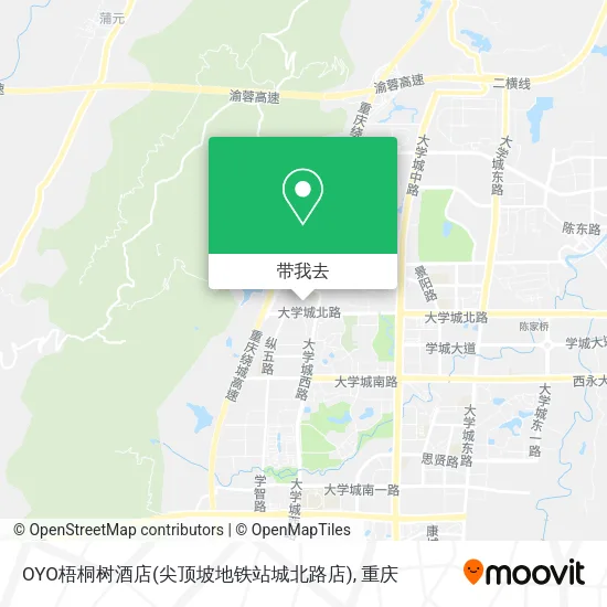 OYO梧桐树酒店(尖顶坡地铁站城北路店)地图