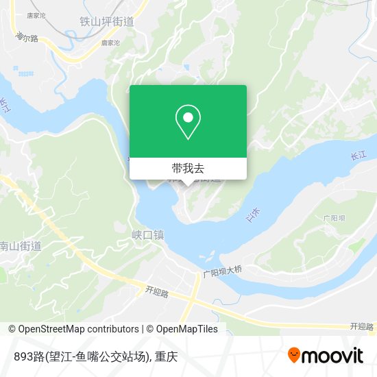 893路(望江-鱼嘴公交站场)地图
