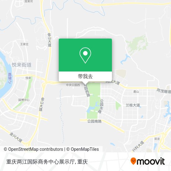 重庆两江国际商务中心展示厅地图