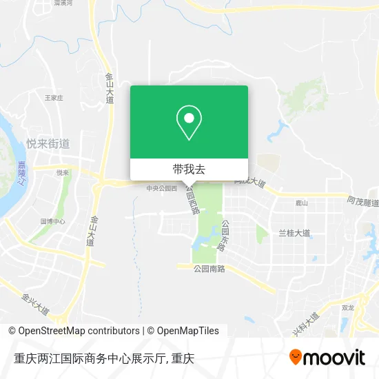 重庆两江国际商务中心展示厅地图