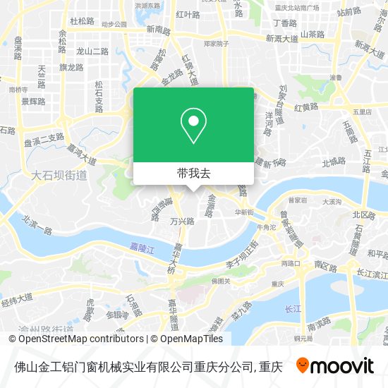 佛山金工铝门窗机械实业有限公司重庆分公司地图