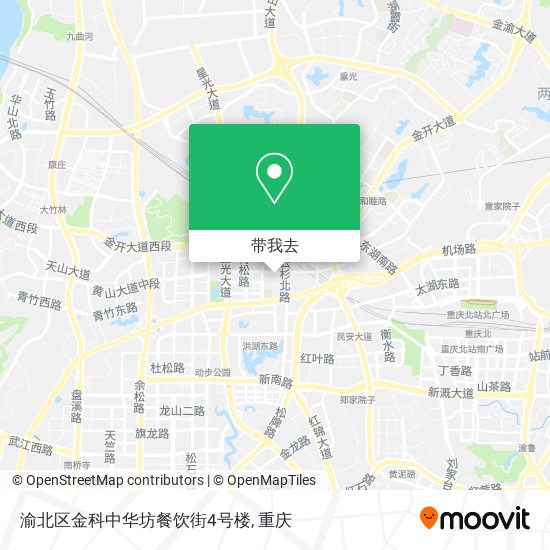 渝北区金科中华坊餐饮街4号楼地图
