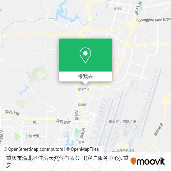 重庆市渝北区佳渝天然气有限公司(客户服务中心)地图
