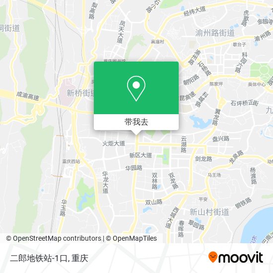 二郎地铁站-1口地图