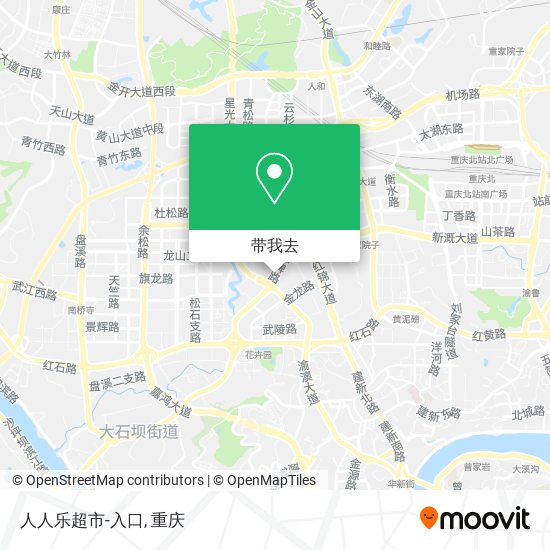 人人乐超市-入口地图