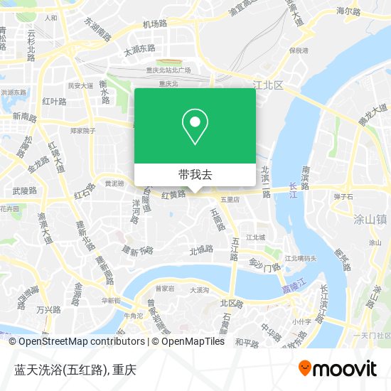 蓝天洗浴(五红路)地图