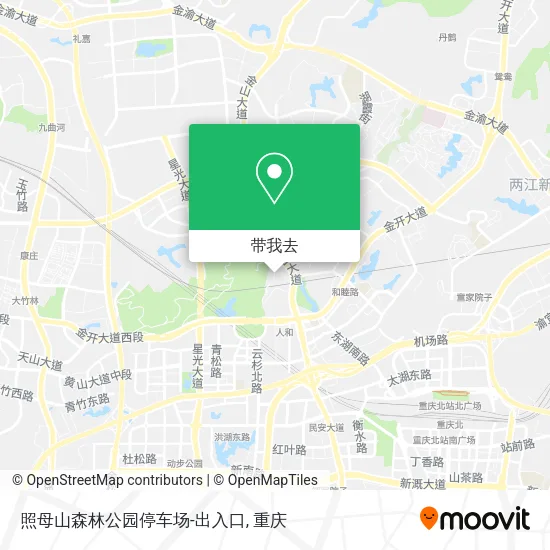 照母山森林公园停车场-出入口地图