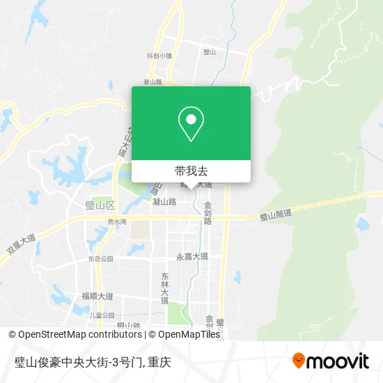 璧山俊豪中央大街-3号门地图