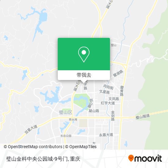 璧山金科中央公园城-9号门地图
