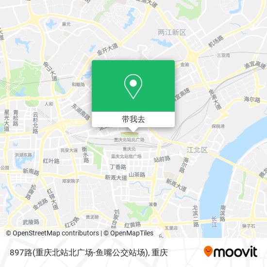 897路(重庆北站北广场-鱼嘴公交站场)地图
