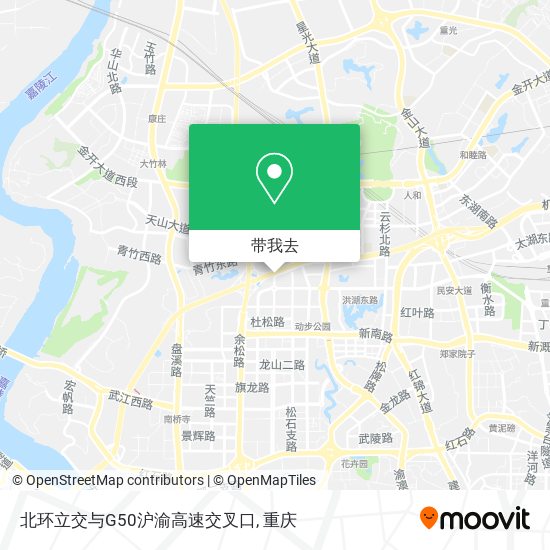 北环立交与G50沪渝高速交叉口地图