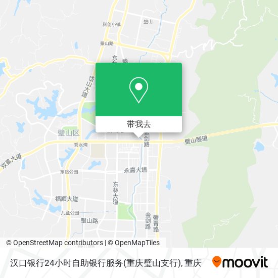 汉口银行24小时自助银行服务(重庆璧山支行)地图