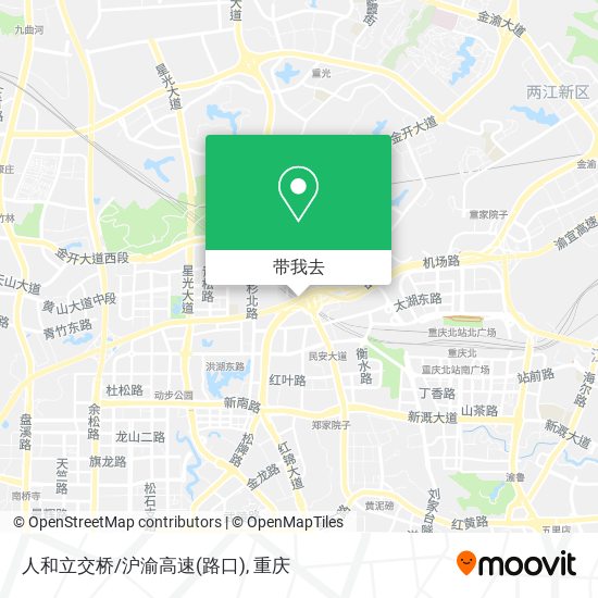 人和立交桥/沪渝高速(路口)地图
