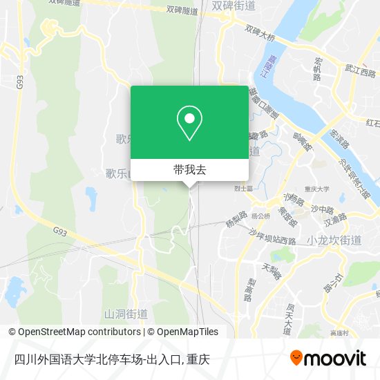 四川外国语大学北停车场-出入口地图
