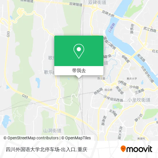 四川外国语大学北停车场-出入口地图