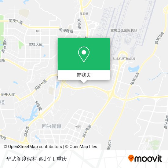 华武阁度假村-西北门地图