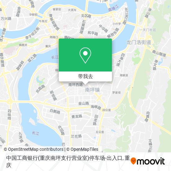 中国工商银行(重庆南坪支行营业室)停车场-出入口地图