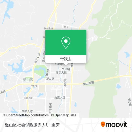 璧山区社会保险服务大厅地图