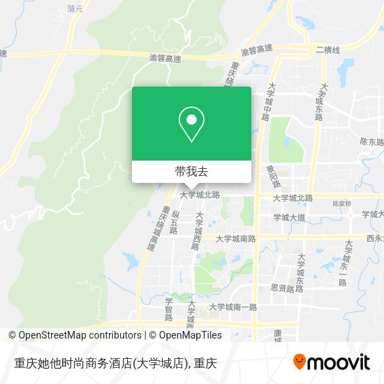 重庆她他时尚商务酒店(大学城店)地图