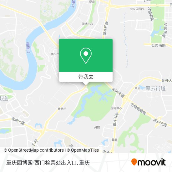 重庆园博园-西门检票处出入口地图