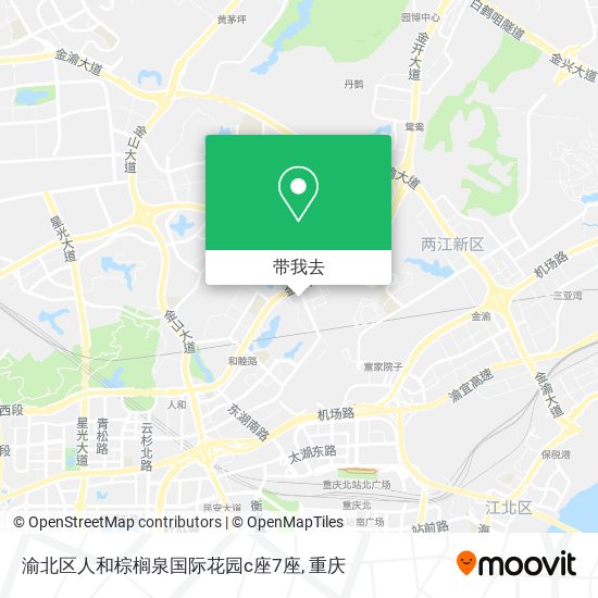 渝北区人和棕榈泉国际花园c座7座地图