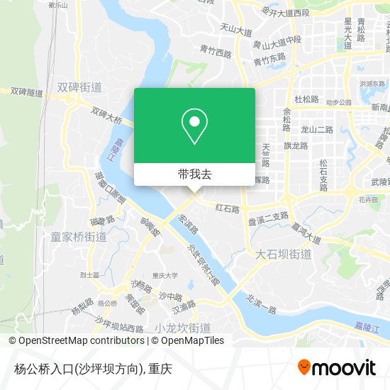 杨公桥入口(沙坪坝方向)地图
