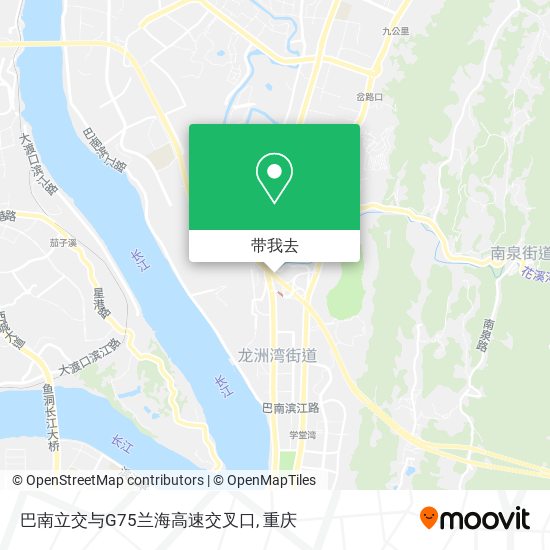 巴南立交与G75兰海高速交叉口地图