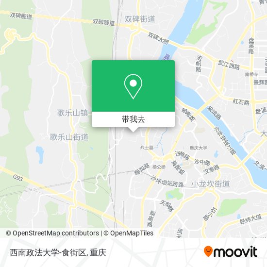 西南政法大学-食街区地图