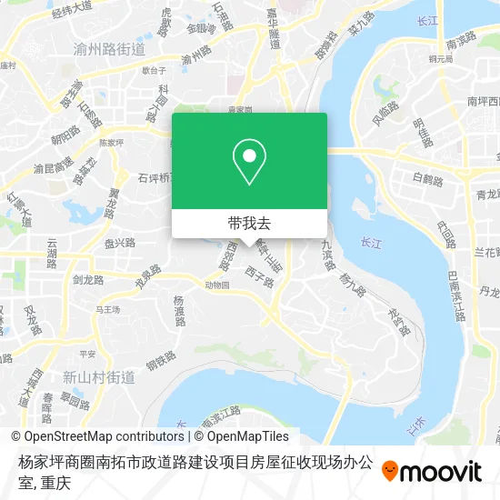 杨家坪商圈南拓市政道路建设项目房屋征收现场办公室地图