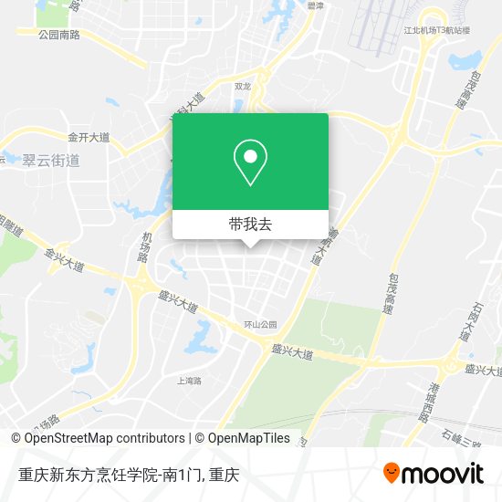 重庆新东方烹饪学院-南1门地图