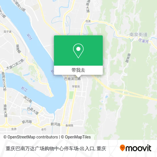 重庆巴南万达广场购物中心停车场-出入口地图