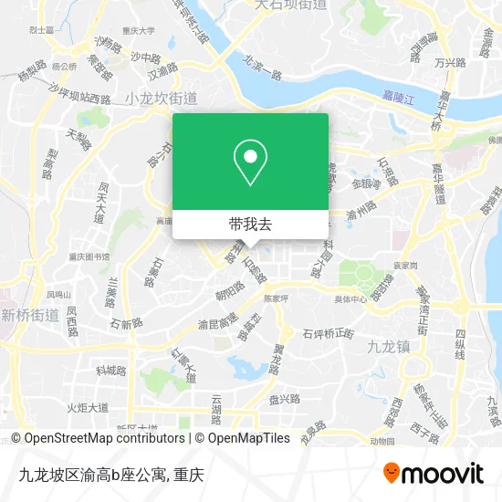 九龙坡区渝高b座公寓地图