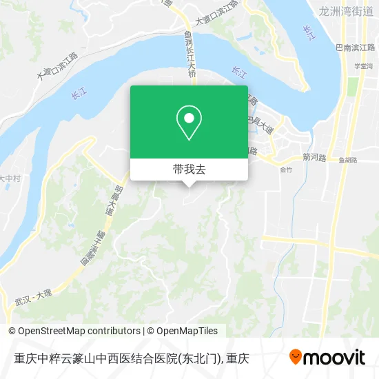 重庆中粹云篆山中西医结合医院(东北门)地图