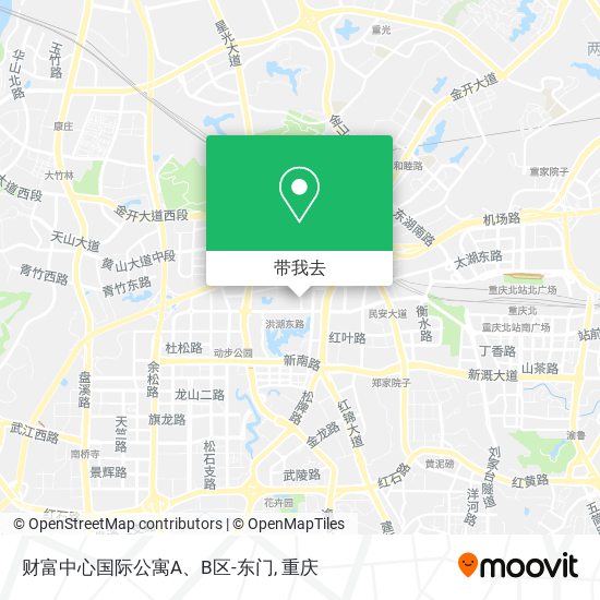 财富中心国际公寓A、B区-东门地图