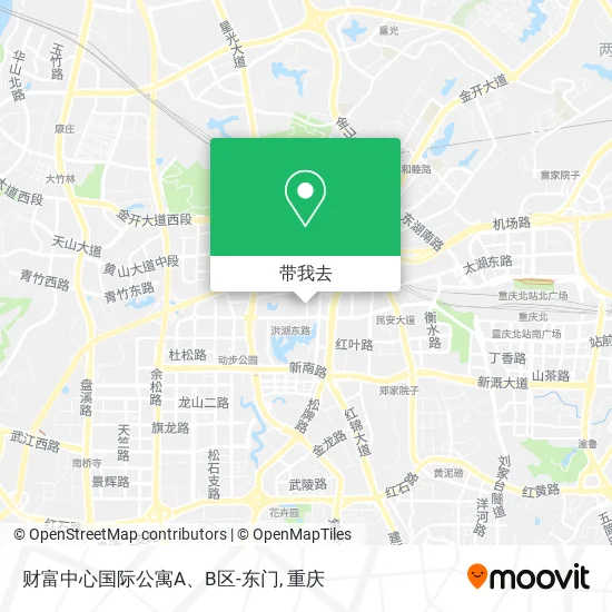 财富中心国际公寓A、B区-东门地图