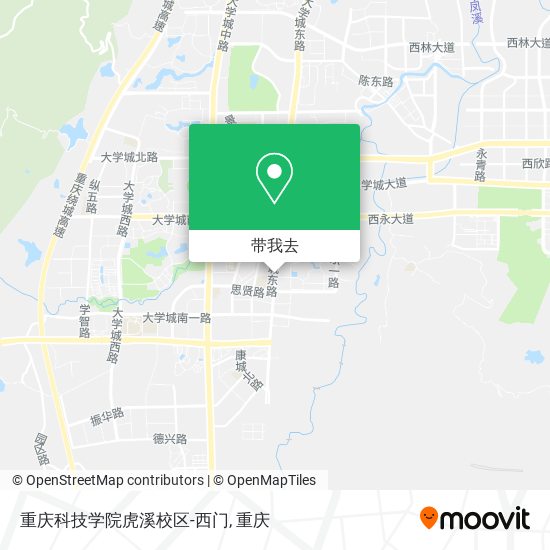 重庆科技学院虎溪校区-西门地图