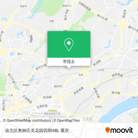 渝北区奥林匹克花园四期4栋地图