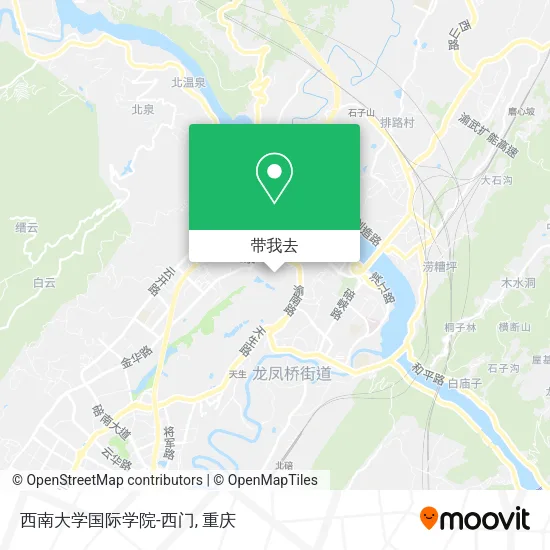 西南大学国际学院-西门地图