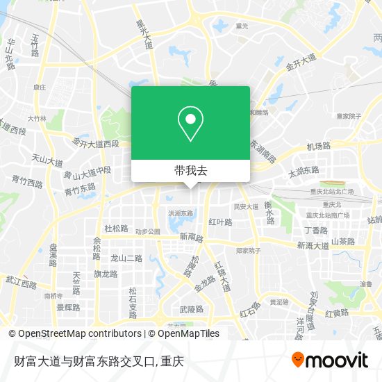 财富大道与财富东路交叉口地图