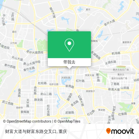 财富大道与财富东路交叉口地图