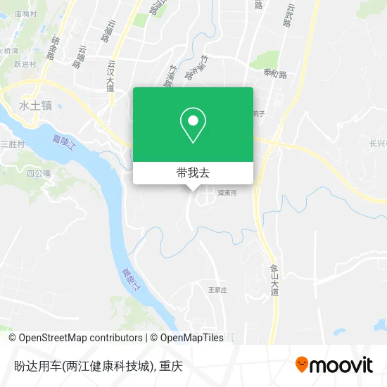 盼达用车(两江健康科技城)地图